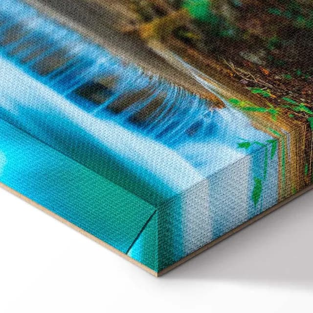 Canvas Print - Blue Waterfall in Kanchanaburi; Thailand