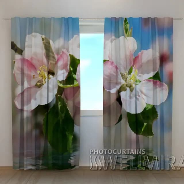 3D-gardin Äppelträd i blom