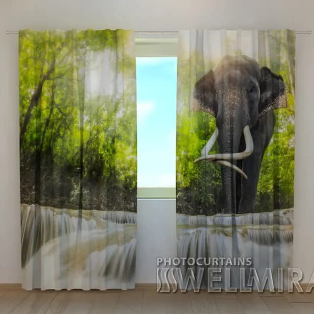 3D-gardin Stor elefant
