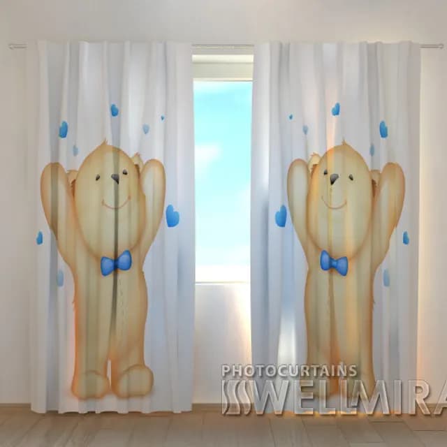 3D-gardin Söta björnar