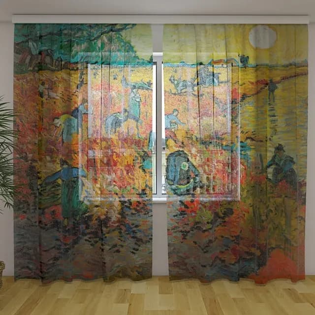 Fotogardin Röd vingård i Arles Vincent van Gogh