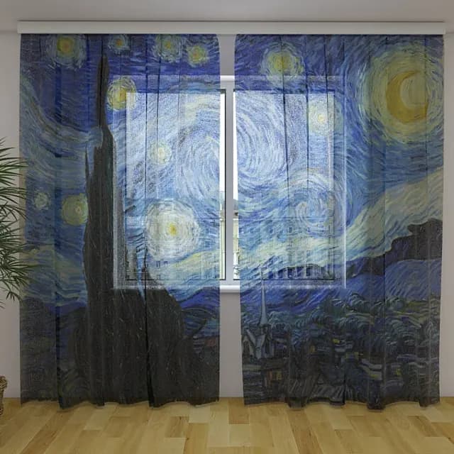 Fotogardin Stjärnenatt Vincent van Gogh