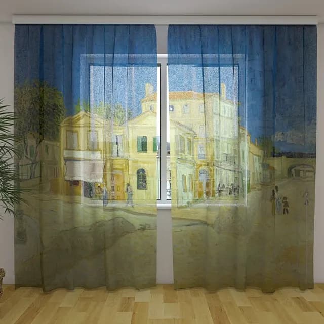 Fotogardin Det gula huset Vincent van Gogh