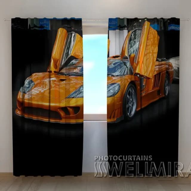 3D Gardin Orange Ferrari
