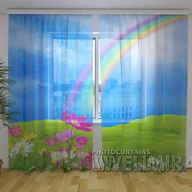 3D-gardin Regnbåge