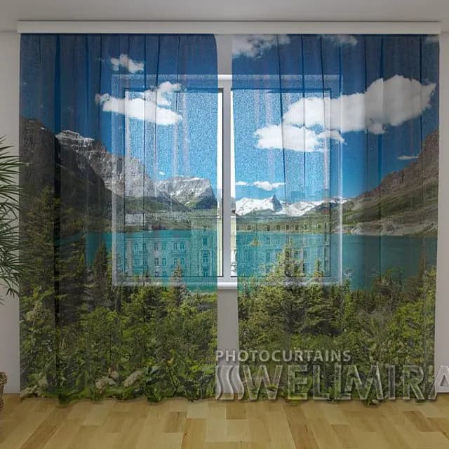 3D-gardin Sommar i bergen