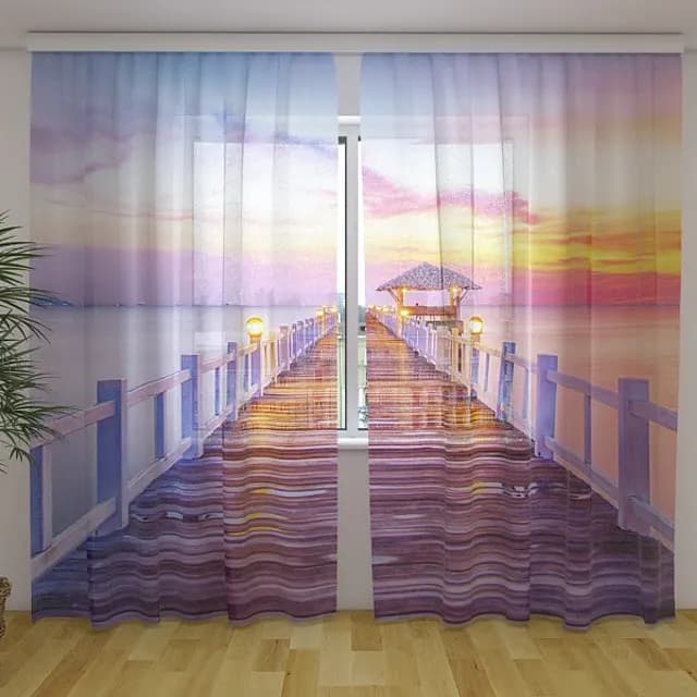 Photo Curtain Sunrise on the Sea