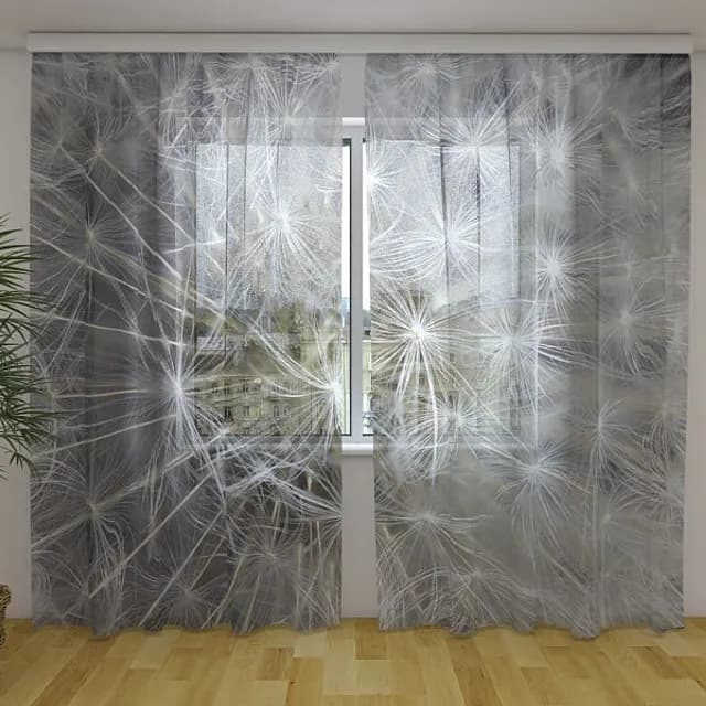 Fotogardin Vit fluffig maskros