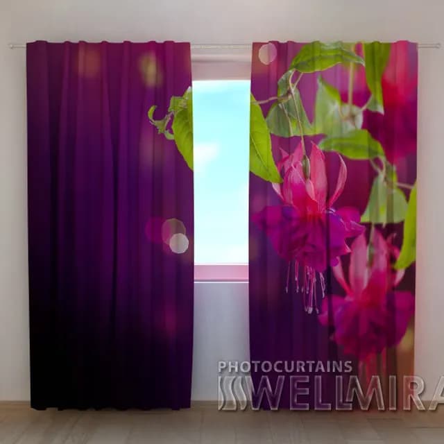 Fotogardin Fuchsiablommor
