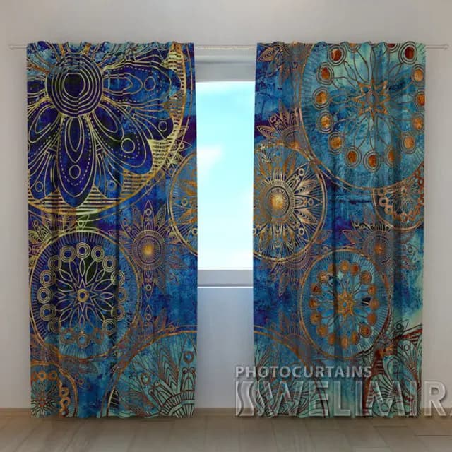 3D-gardin Gyllene ornament