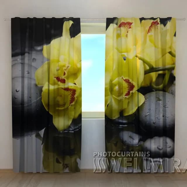 Fotogardin Citrongula orkidéer 2