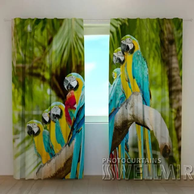 3D-gardin Papegojor