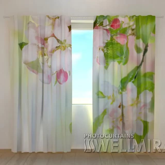 3D-gardin Kvitten i blom