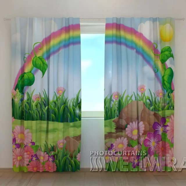 3D-gardin Regnbåge över gläntan