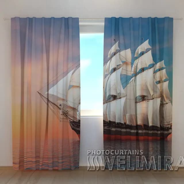 3D Gardin Segelfartyg