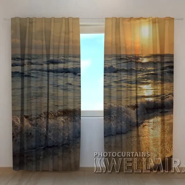 3D Gardin Solnedgång vid havet