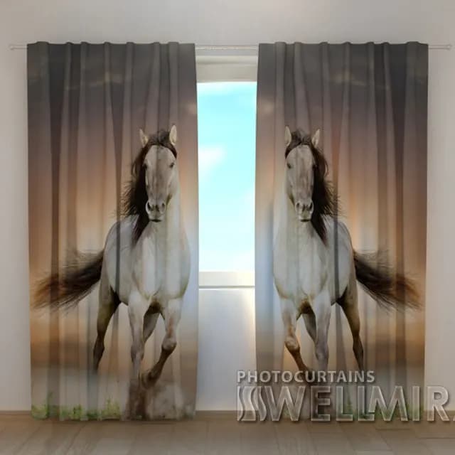 3D-gardin Två hästar