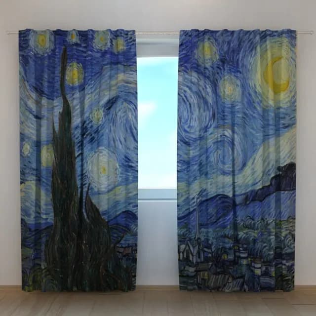 Fotogardin Stjärnenatt Vincent van Gogh