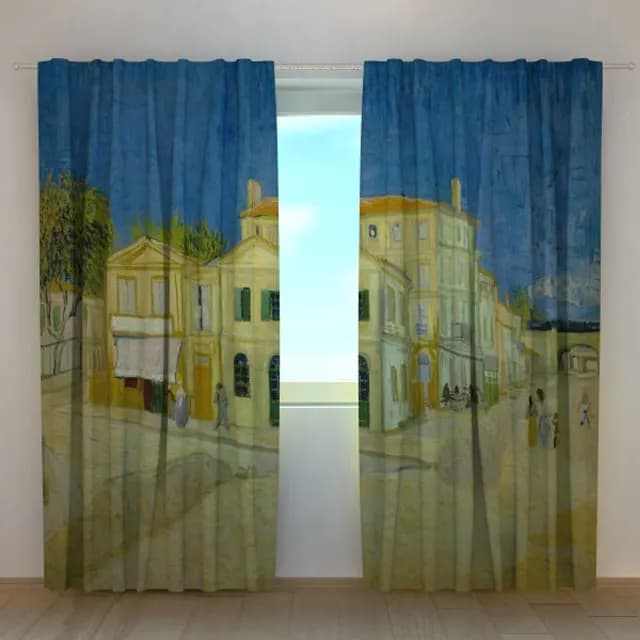 Fotogardin Det gula huset Vincent van Gogh