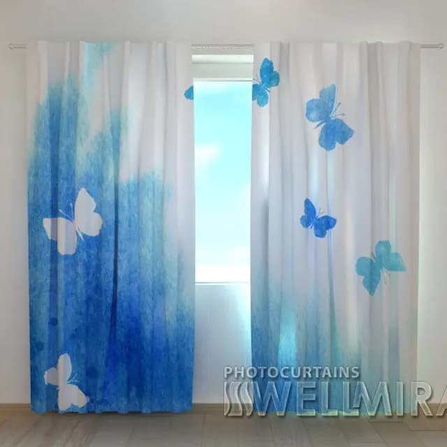 3D Gardin Akvarellfjärilar