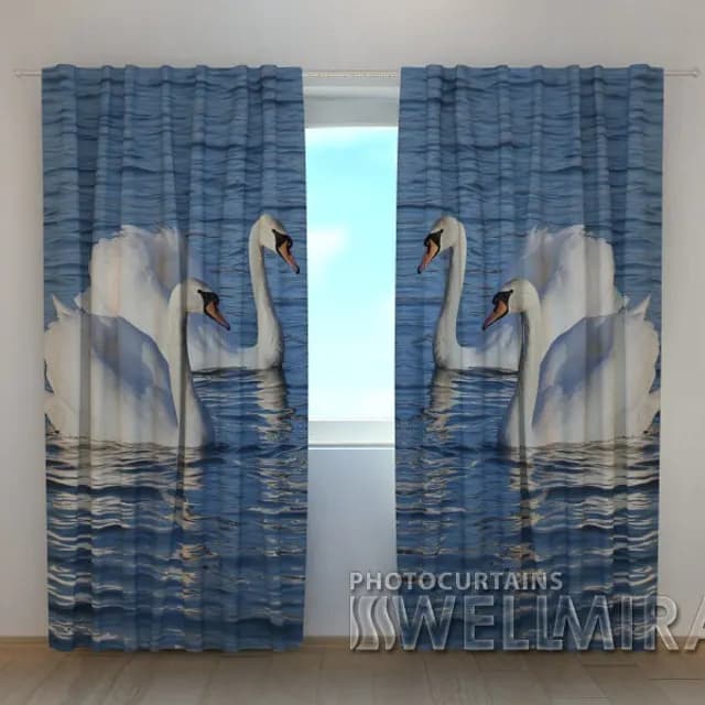 3D-gardin Vita svanar