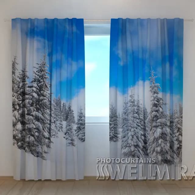 3D-gardin Vinter i skogen