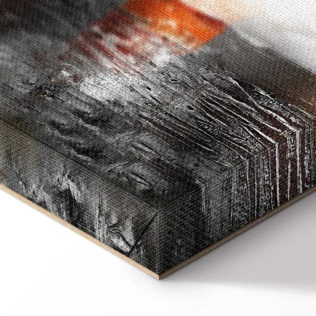Canvas-taulu - Värien heijastus (1-osa) - Auringonlasku maalatussa abstraktissa taustassa