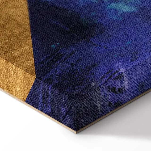 Canvas Print - Golden Geometry (1 Part) Wide