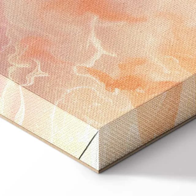 Canvas Print - Fiery Colors - Dynamic Shapes in Colors of Fire and Pink