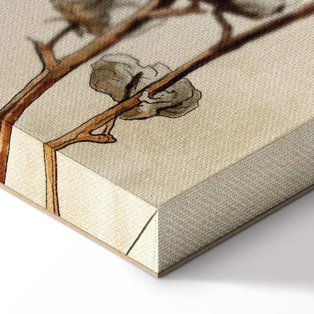 Canvas Print - Cotton Branches (1 Part) Vertical