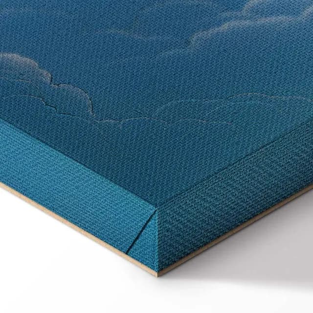 Canvas Print - Blue Sky Breaking Through White Fluffy Clouds