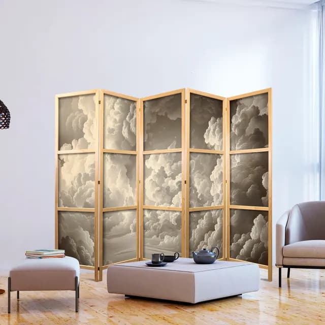 Room Divider - Whisper of Illuminated Clouds: Soft Play of Light in the Theater of the Heavens