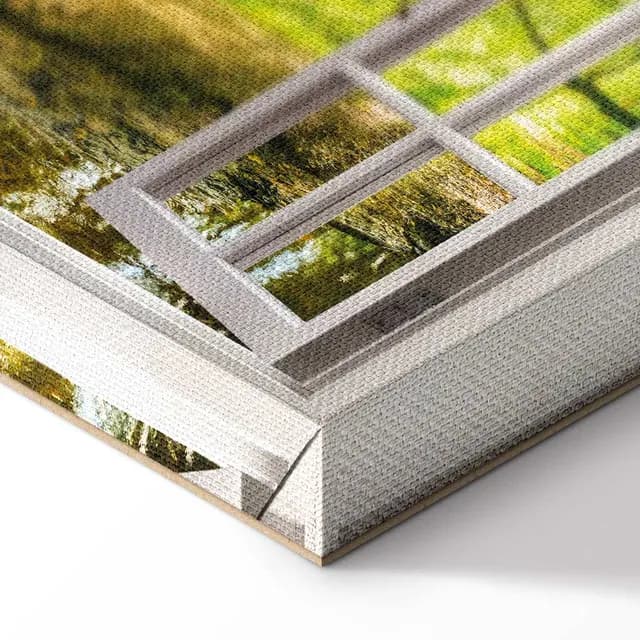 Canvas Print - Window: View on Forest
