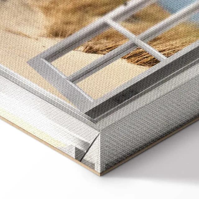 Canvas Print - Window: View of the Beach