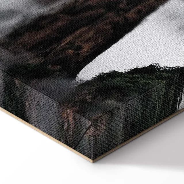Canvas Print - High Mountains in Mist (1-part) - Landscape of Clouds Amid Rocks