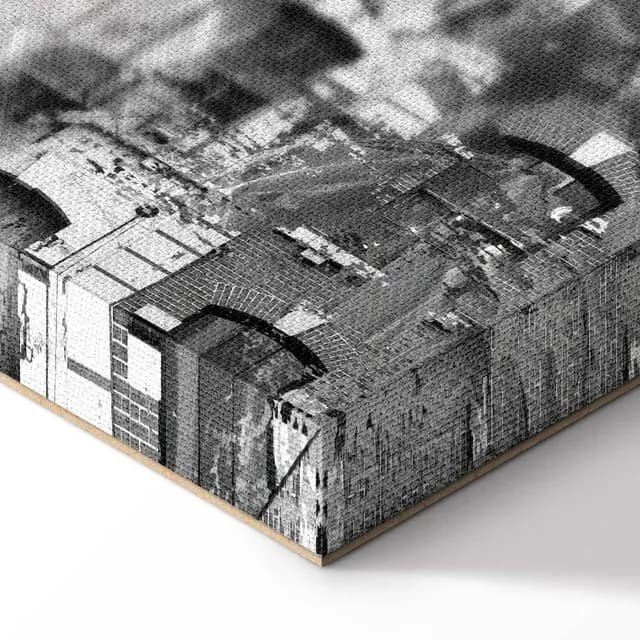 Canvas Print - New York City Collage (5 Parts) Wide Black and White