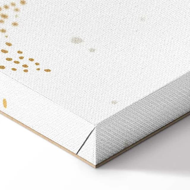 Canvas Print - Fairy-Tale Galaxy - Phases of the Moon in Yellow Tones Among Stars in Beige and Ash Colors with Stardust