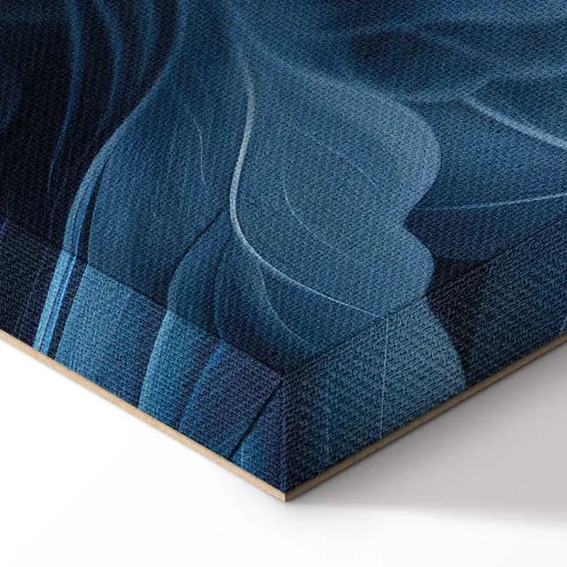 Canvas Print - Abstract Ornaments: Dark Blue Victorian Leaves