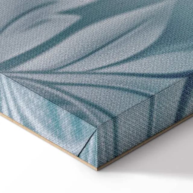 Canvas Print - Ornaments in Worn Muted Turquoises: Delicate Plant Pattern