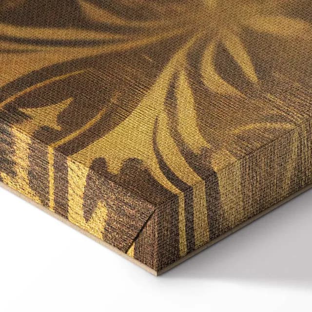 Canvas Print - Baroque Ornaments in Patinated Gold and Browns: Retro Motif