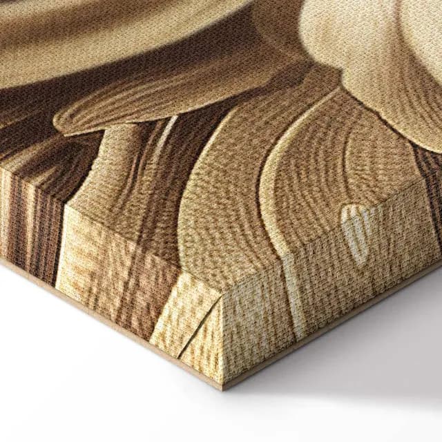 Canvas Print - Carved Baroque Ornaments: Rich Composition in Sepia Colors