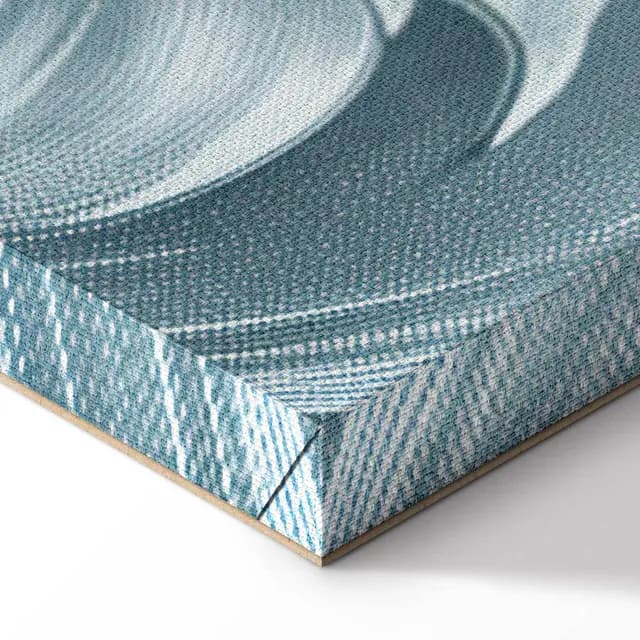 Canvas Print - Stone Baroque Ornaments in Light Shades of Gray-Blue