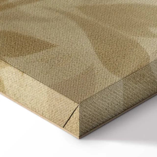 Canvas Print - Botanical Motif with Leaves and Vines in Sand Colors