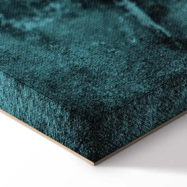 Canvas Print - Shroud of Turin in Turquoise (1 Part) Vertical