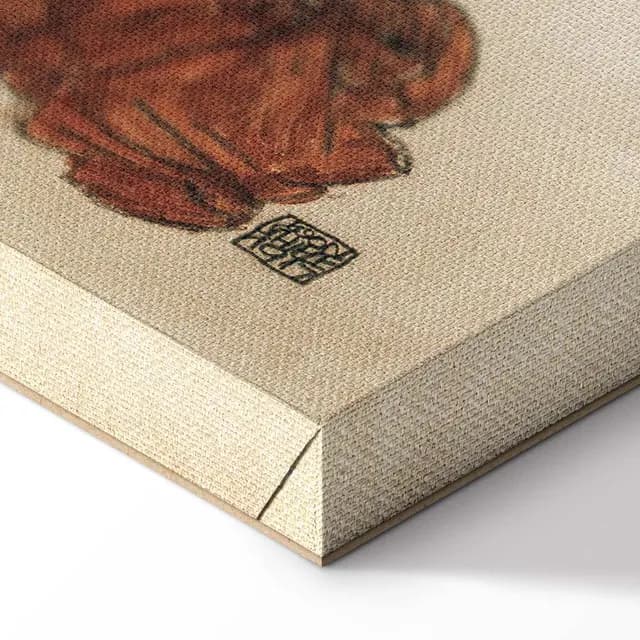 Canvas Print - Egon Schiele – Liegender Akt mit gelbem Handtuch