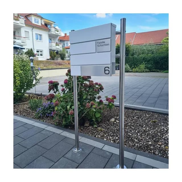 Design mailbox RAL 9016 traffic white, high quality steel | G